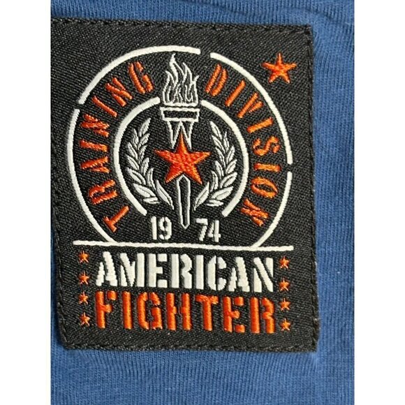 American Fighter Men's Large Graphic T-shirt Training Division Blue Orange - Picture 5 of 8